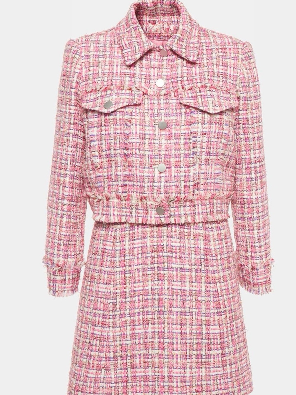 House of Harlow 1960 Pink Tweed Jacket & Dress Set - Picture 2 of 12